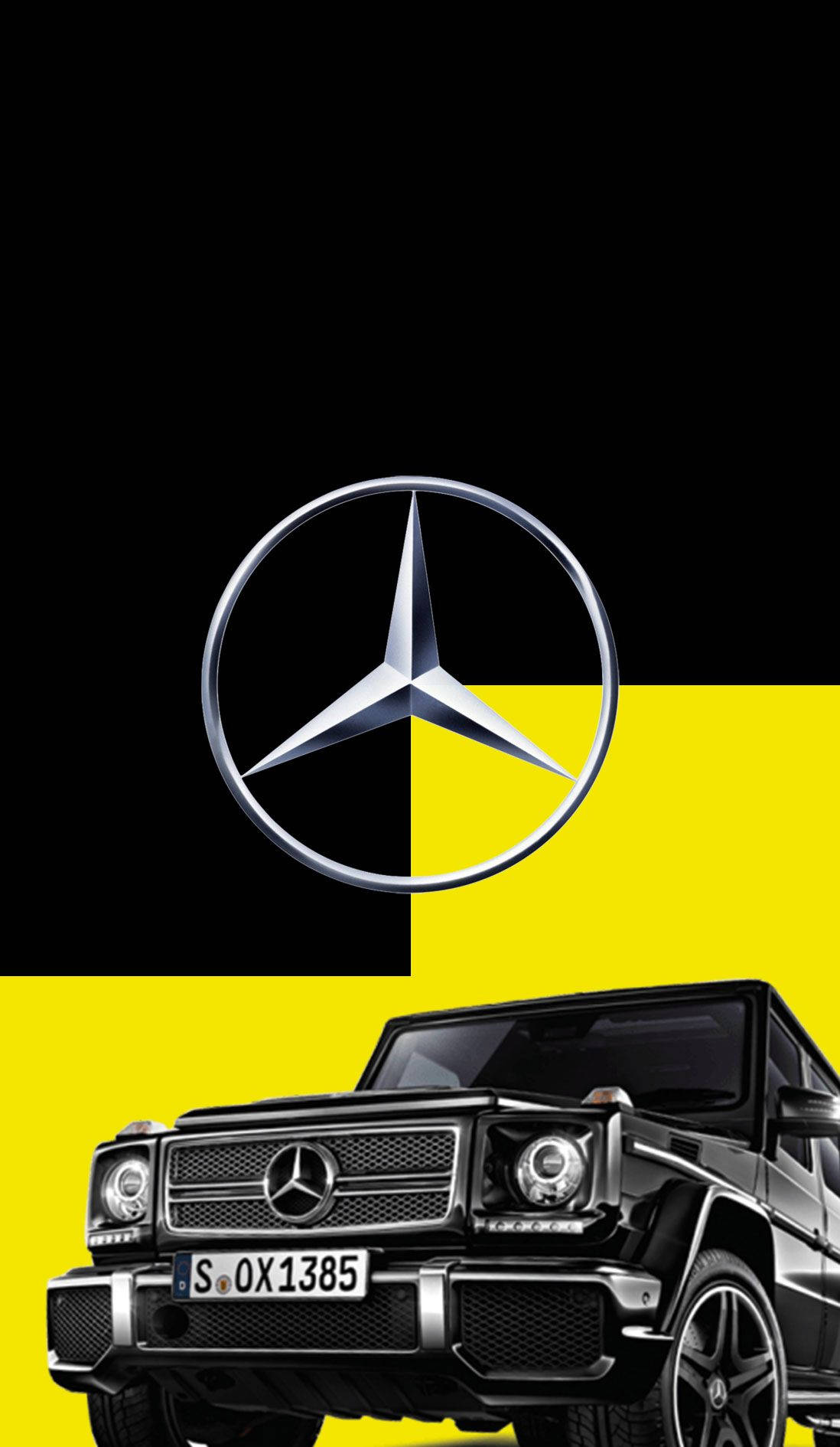 Black And Yellow Mercedes-amg Iphone