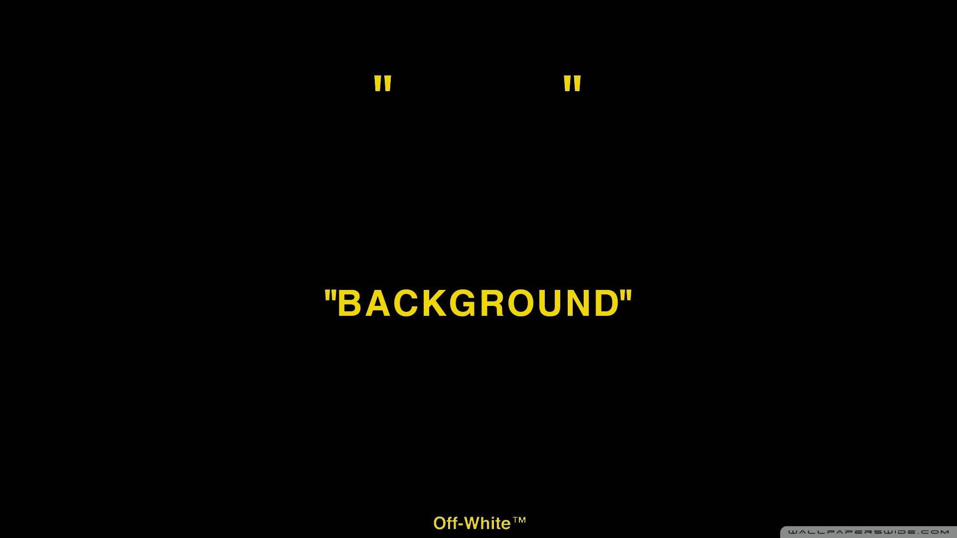 Black And Yellow Off White Logo Wallpaper