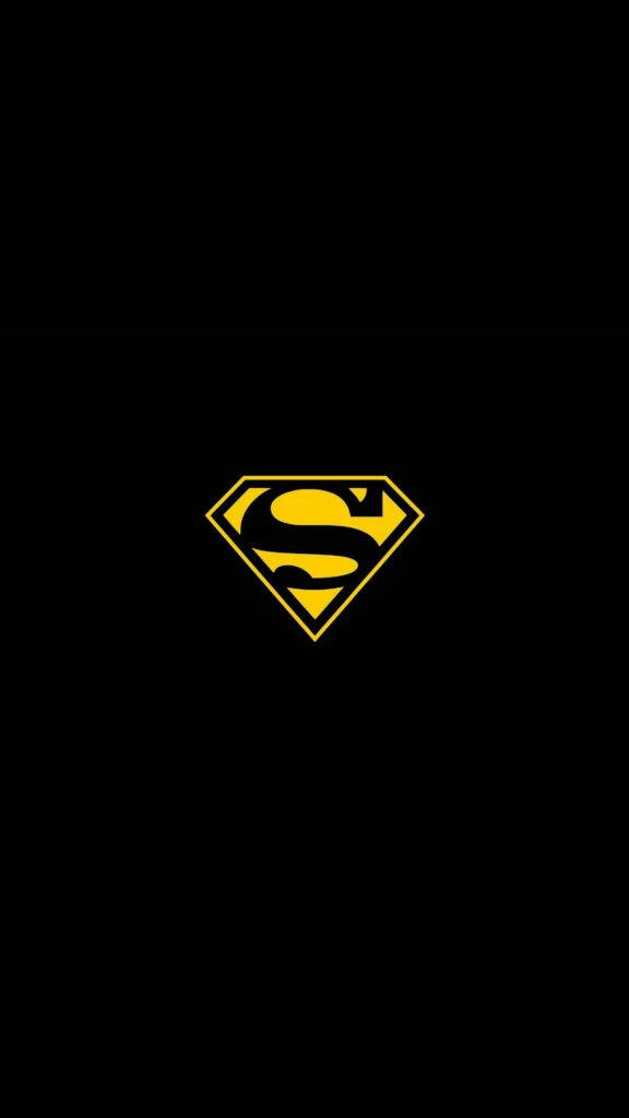 Schwarzesund Gelbes Superman Iphone Wallpaper