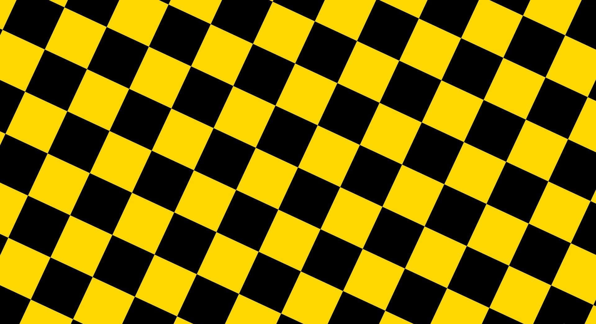 Vibrant Intersection of Black and Yellow Wallpaper