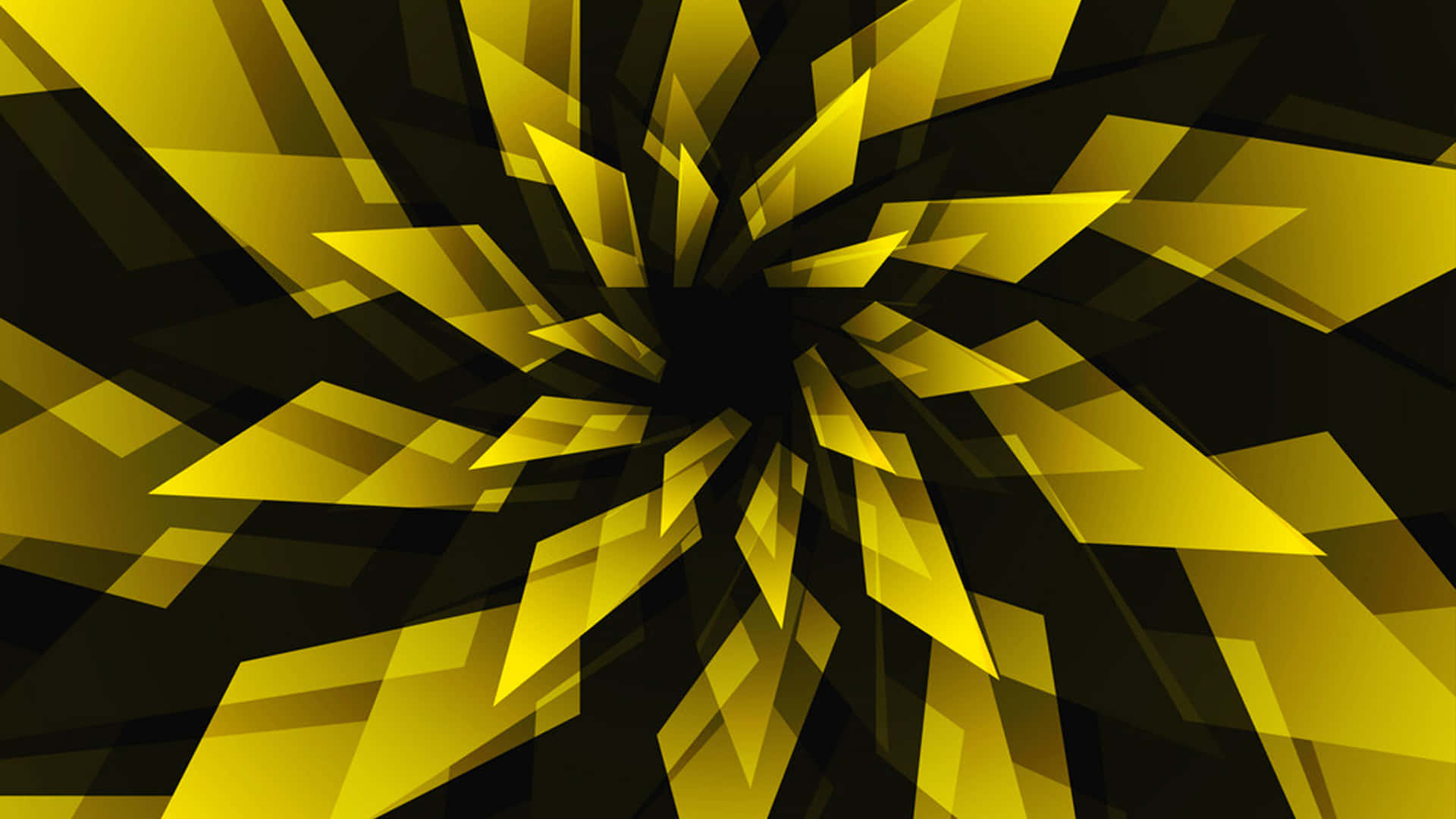 Abstract Artistry - A Blend of Black and Yellow Wallpaper