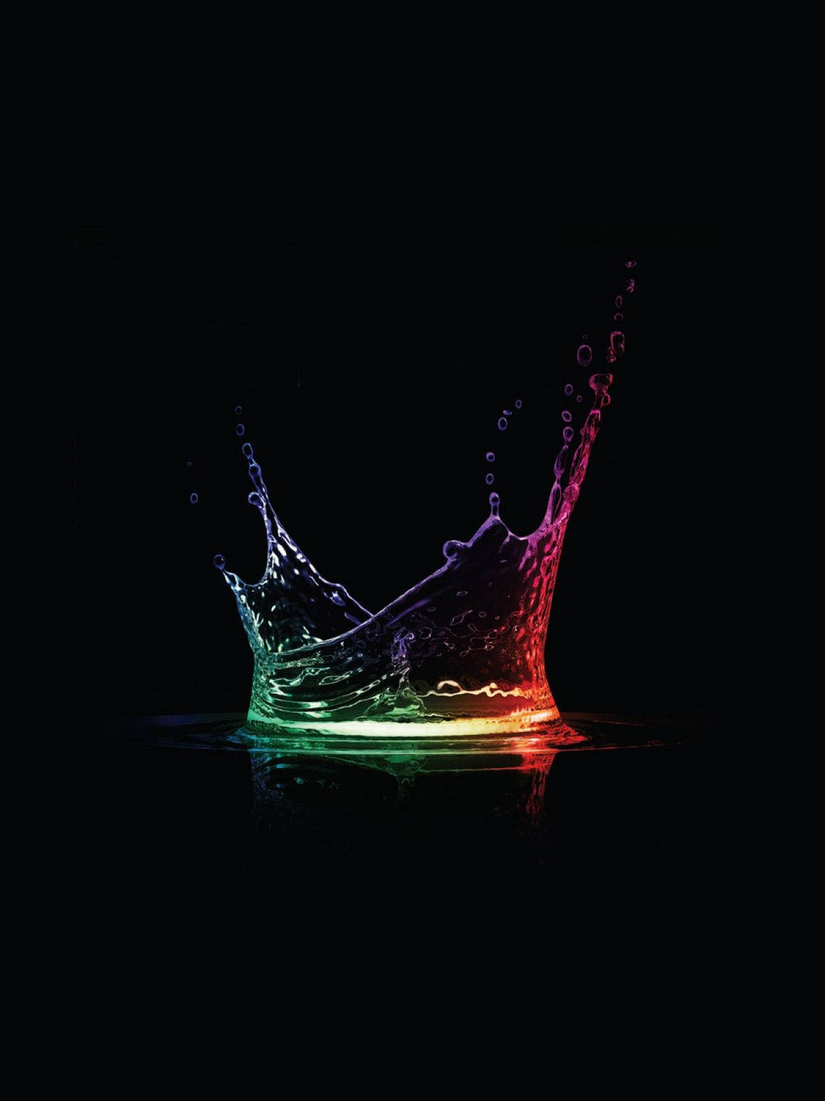 Black Android Colorful Water Splash