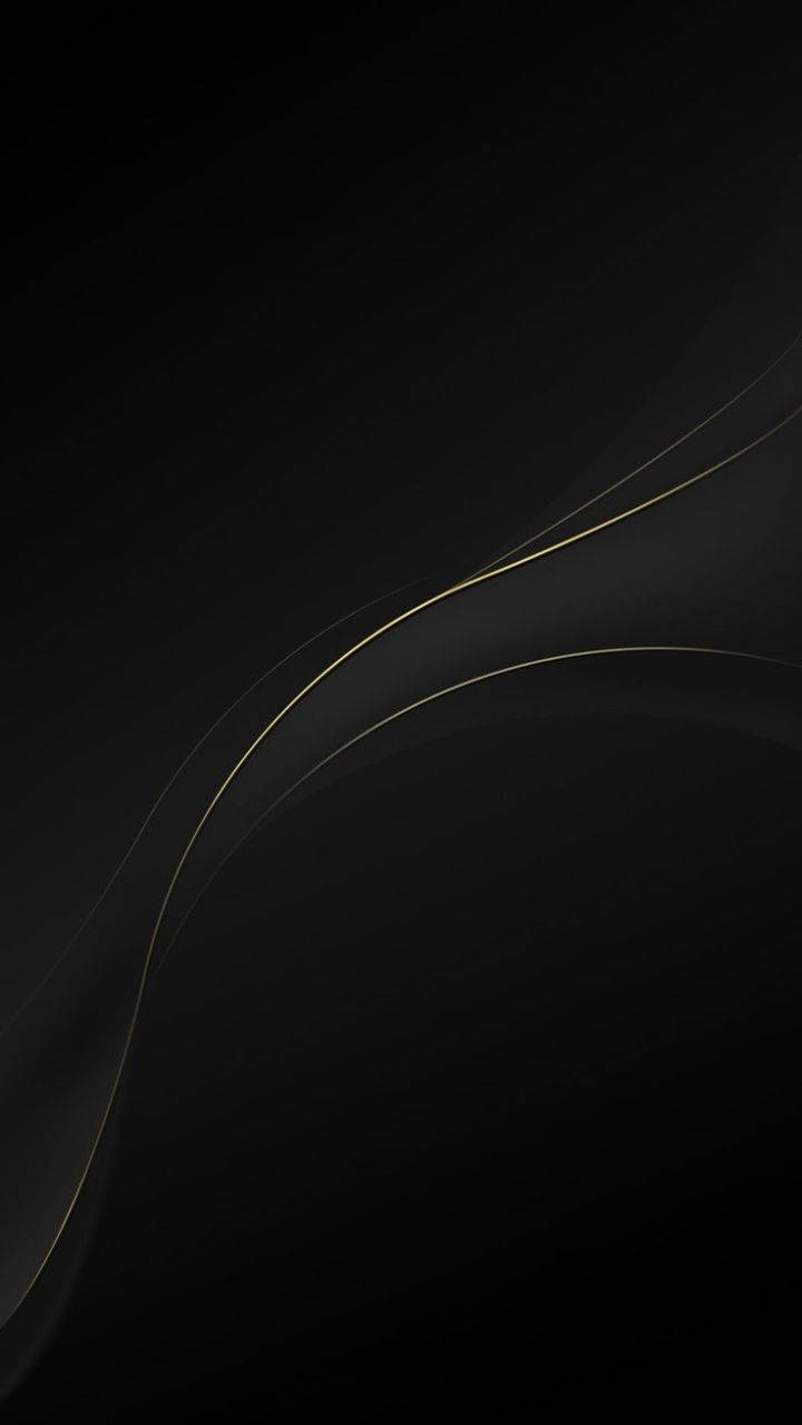 Black Android Gold Lines Wallpaper