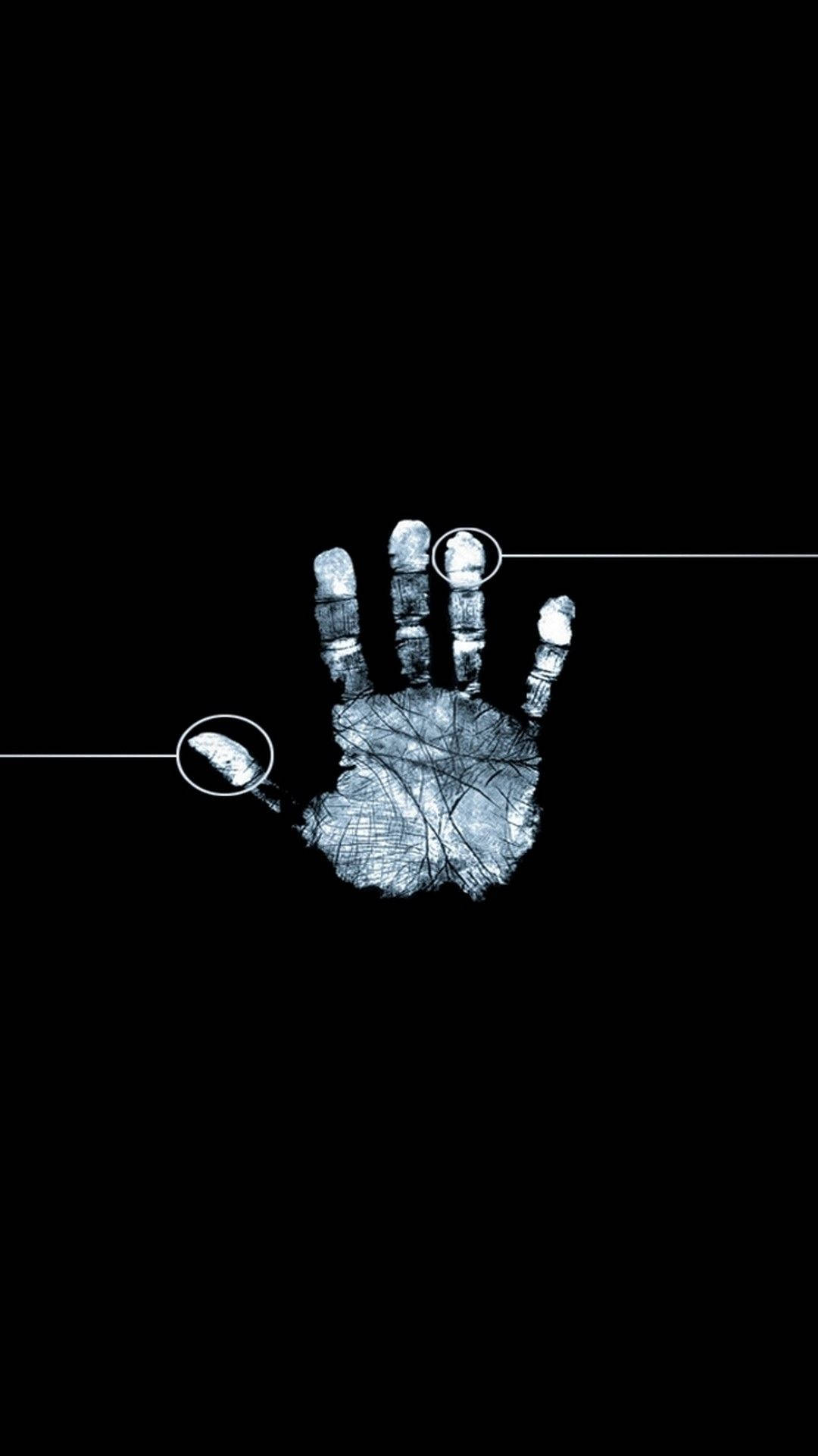 Black Android Hand Print