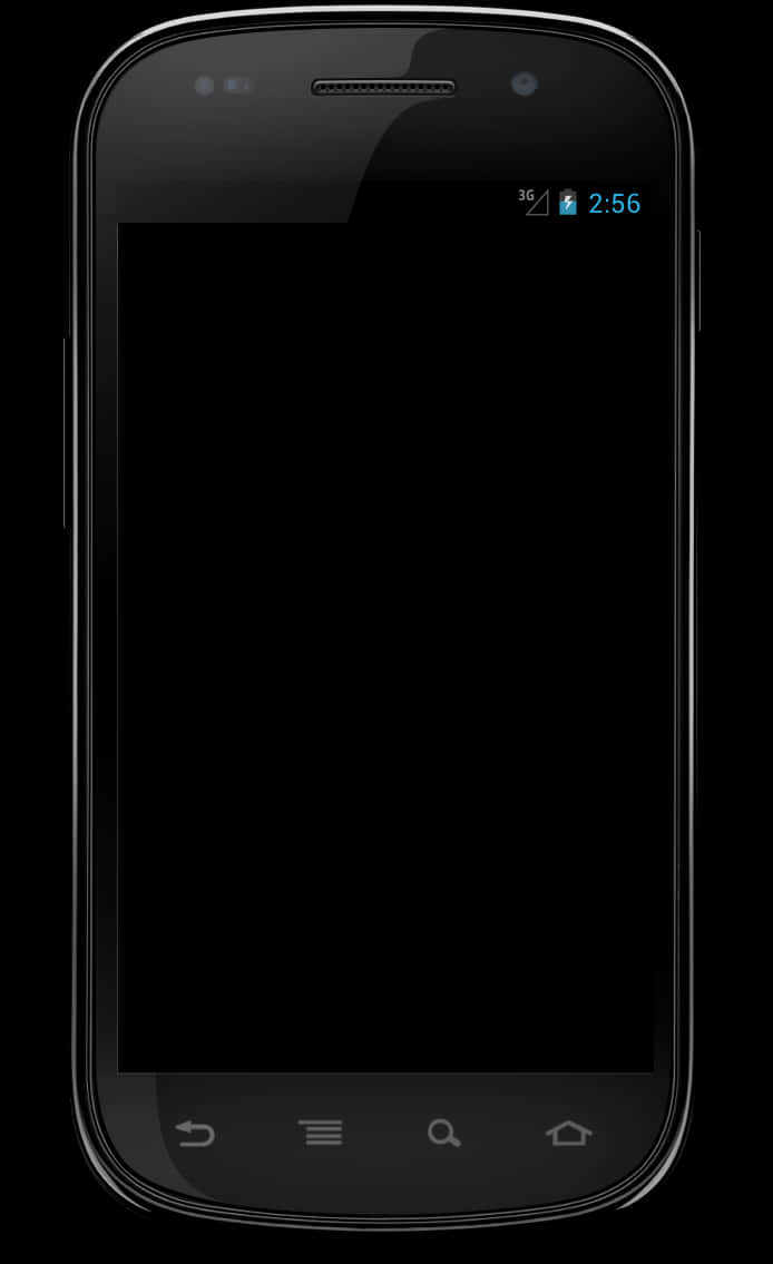 Black Android Smartphone Display PNG