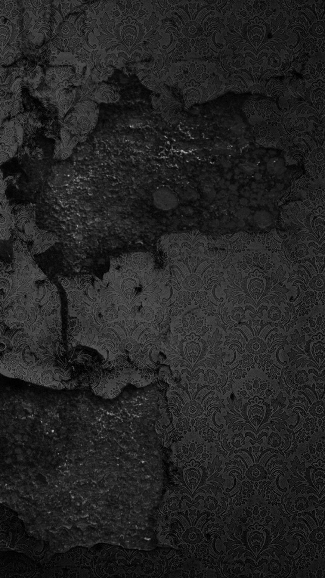 Black Android Worn-out Concrete Wallpaper
