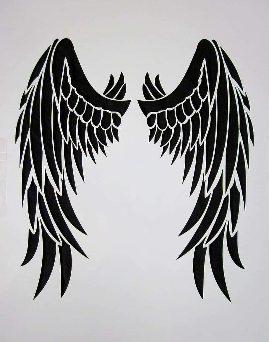 "Let your wings take flight with black angel wings"