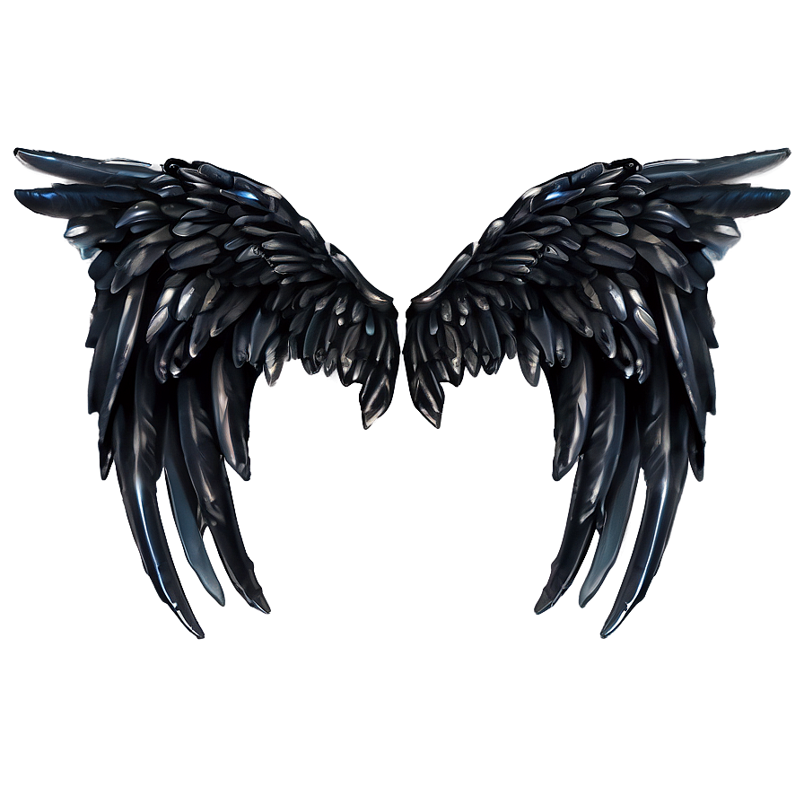 Black Angel Wings Detail Png Ypm49 PNG