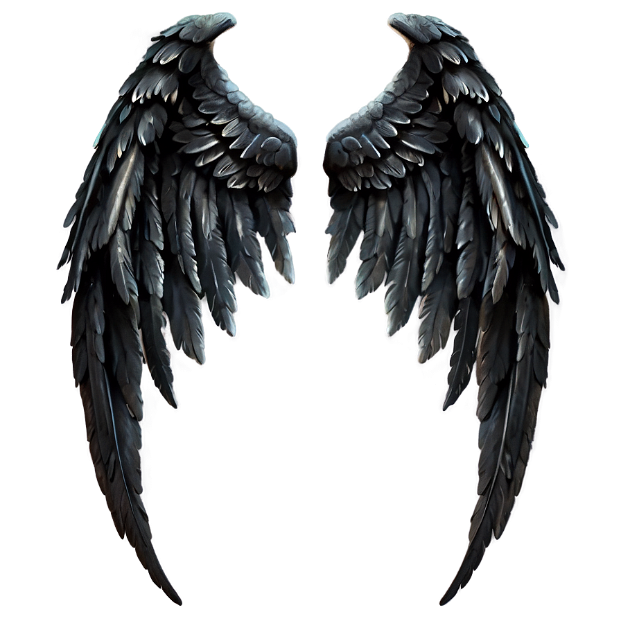 Download Black Angel Wings Png Xev | Wallpapers.com