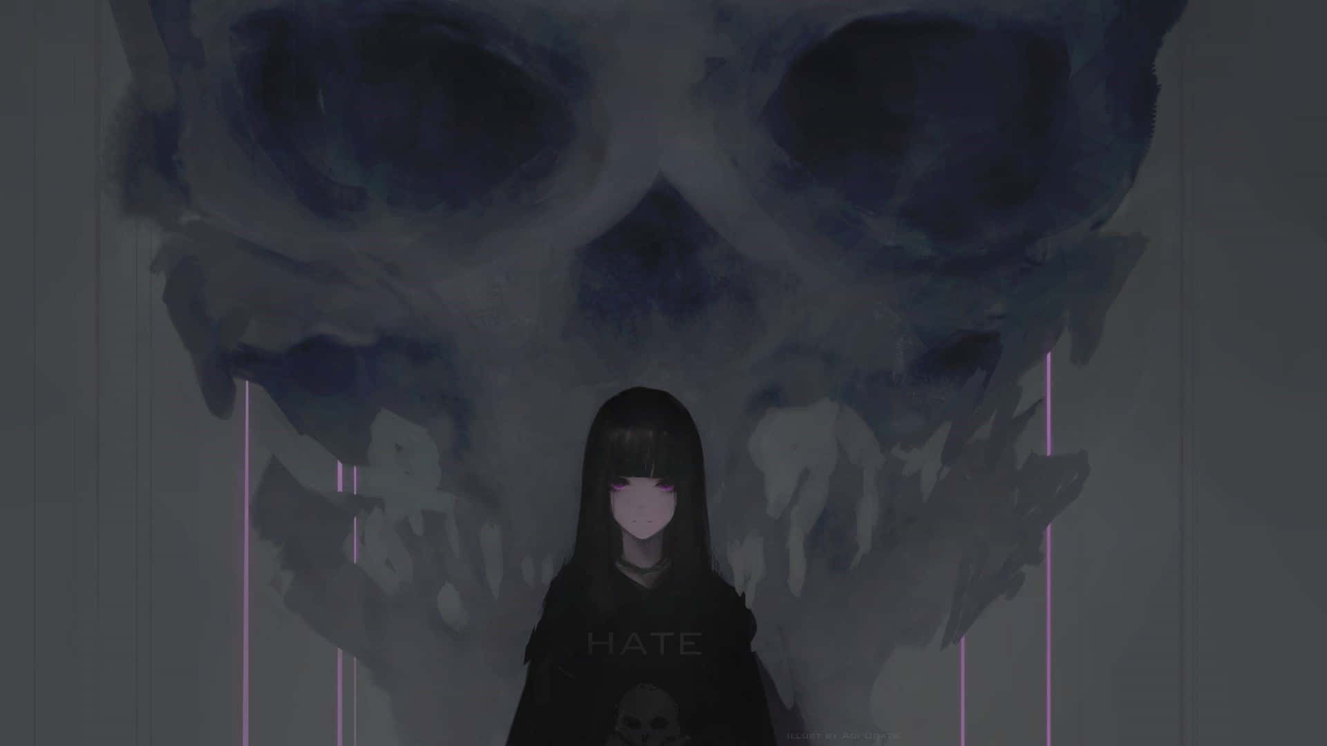 Create a dreamy black and anime aesthetic with your PC Wallpaper