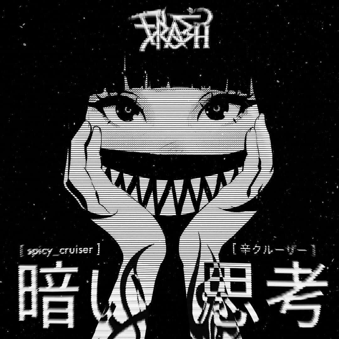 Chicade Anime Pfp Negra Con Colmillos. Fondo de pantalla