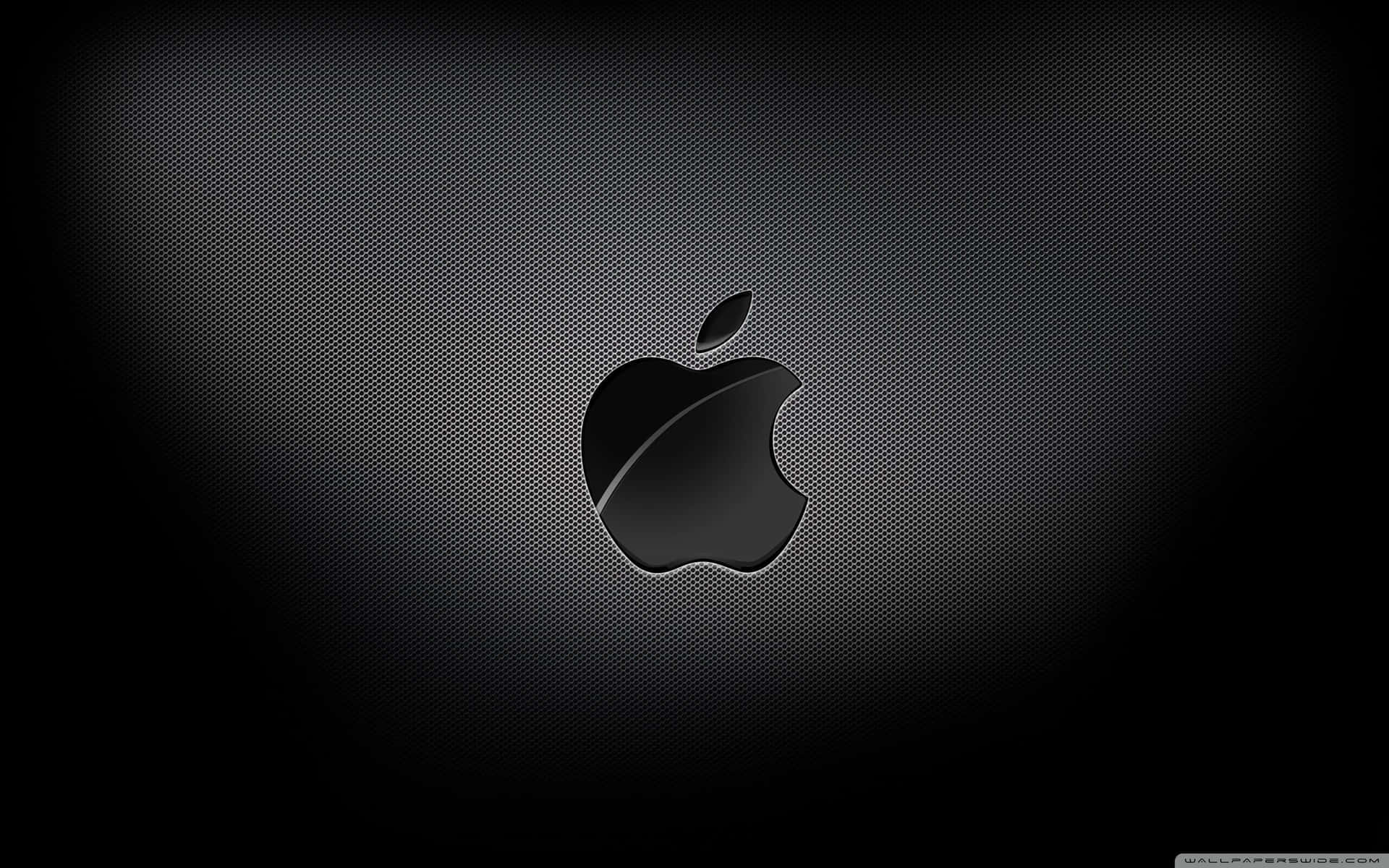 Skivadsvart Apple-logo. Wallpaper