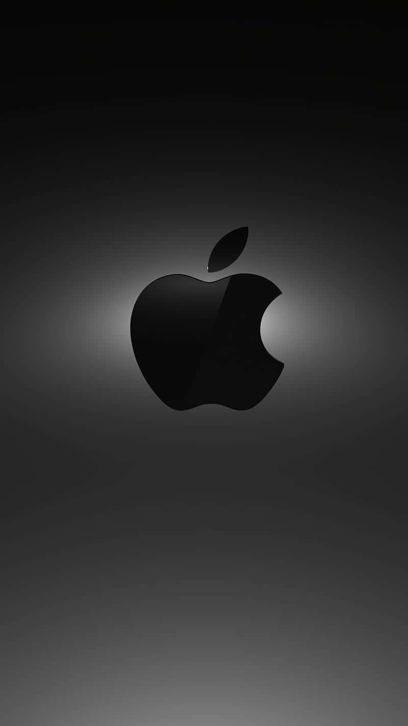 Black Apple Logo In Gray Black Wallpaper