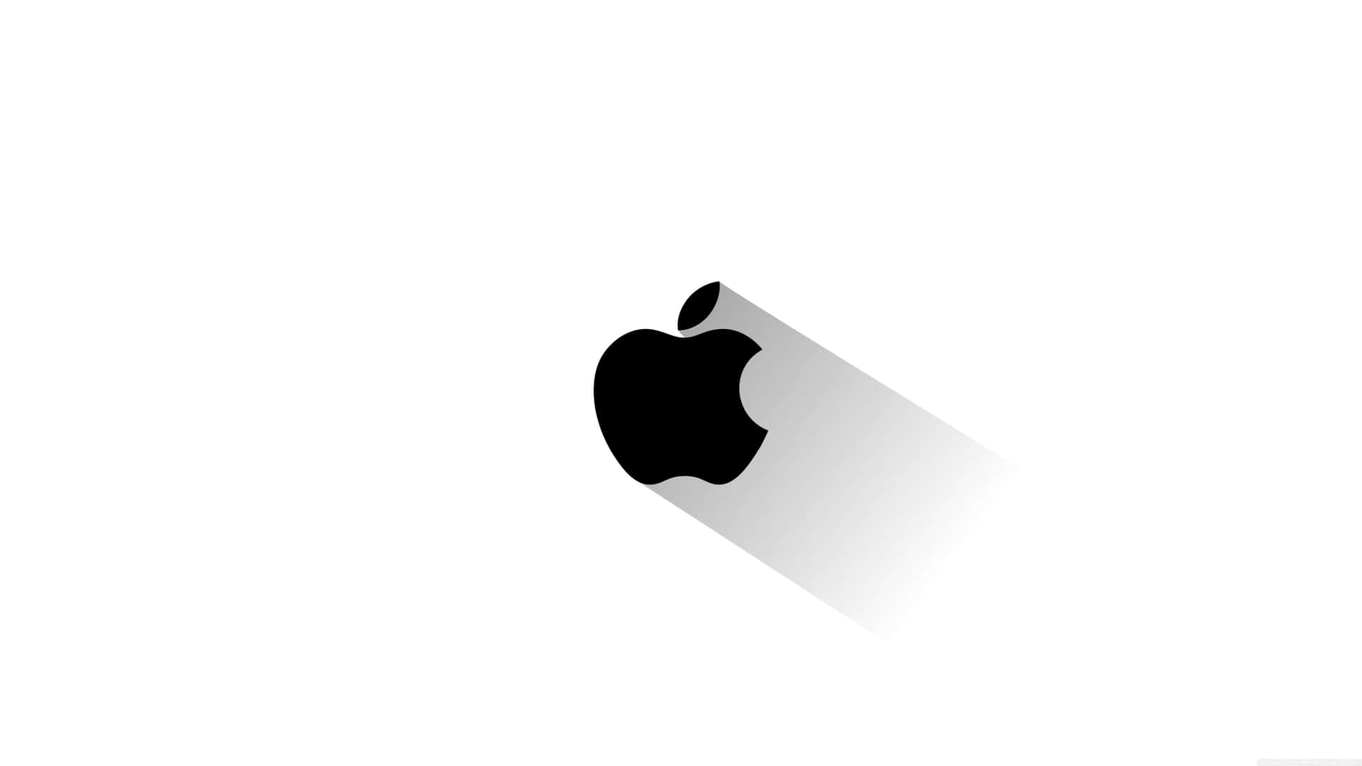 Black Apple Logo With Shadow Wallpaper