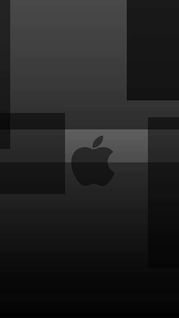 Black Apple Logo In Black And Gray Wallpaper