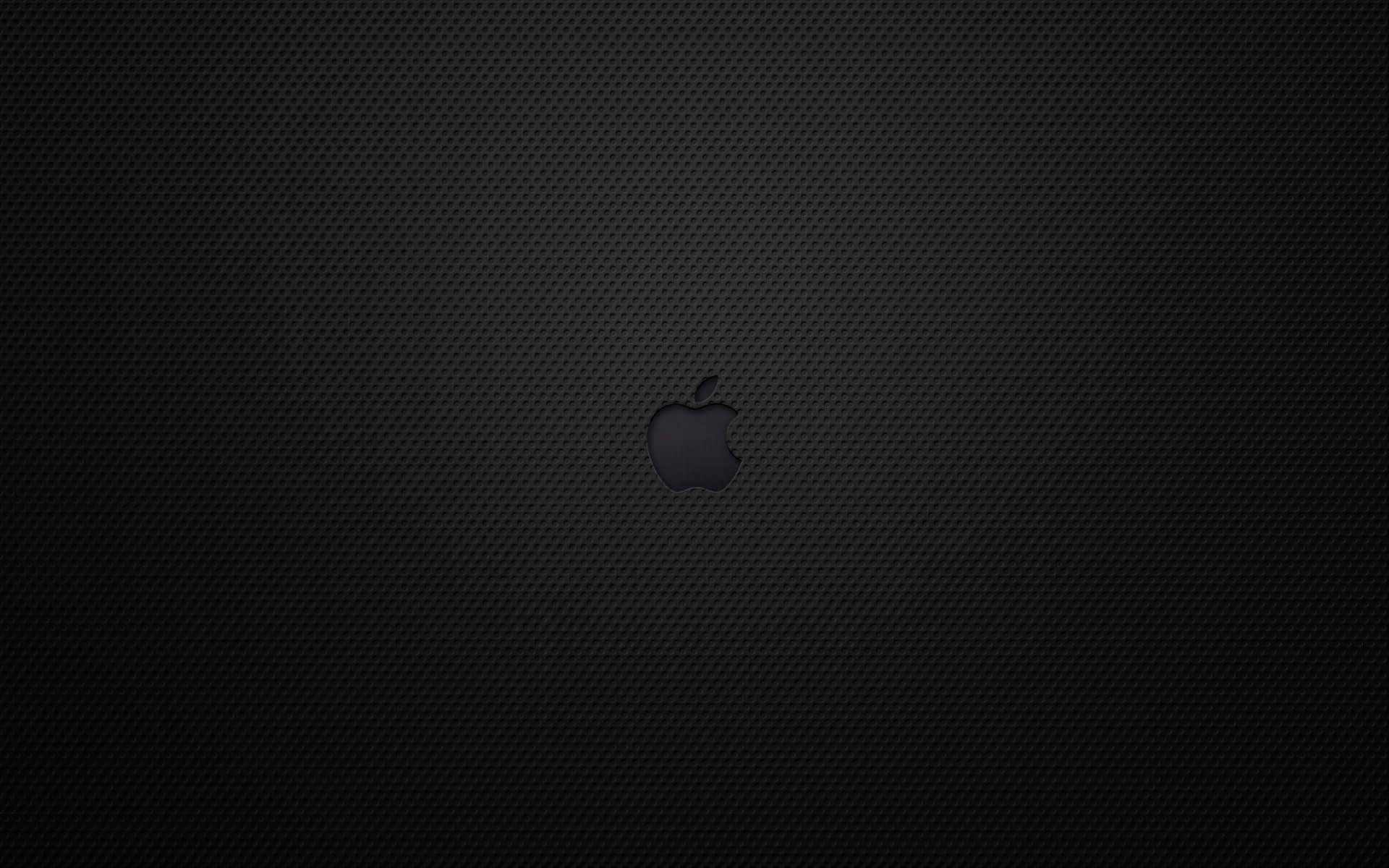 Black Apple Logo In Dark Theme Wallpaper