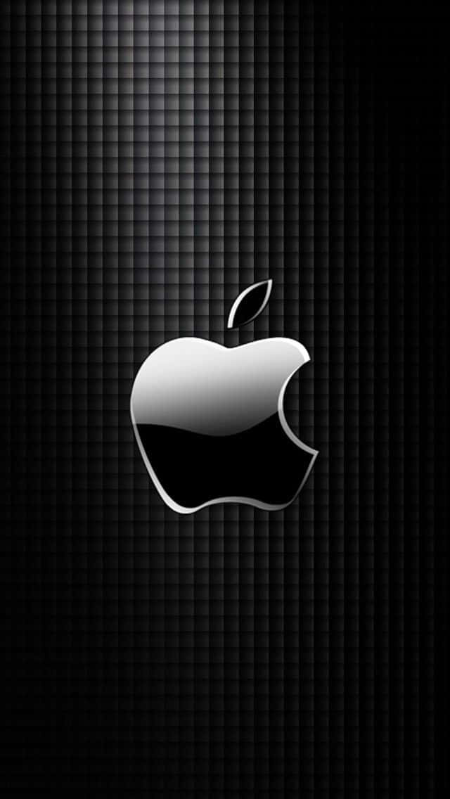 Sort Apple-logo 640 X 1136 Wallpaper