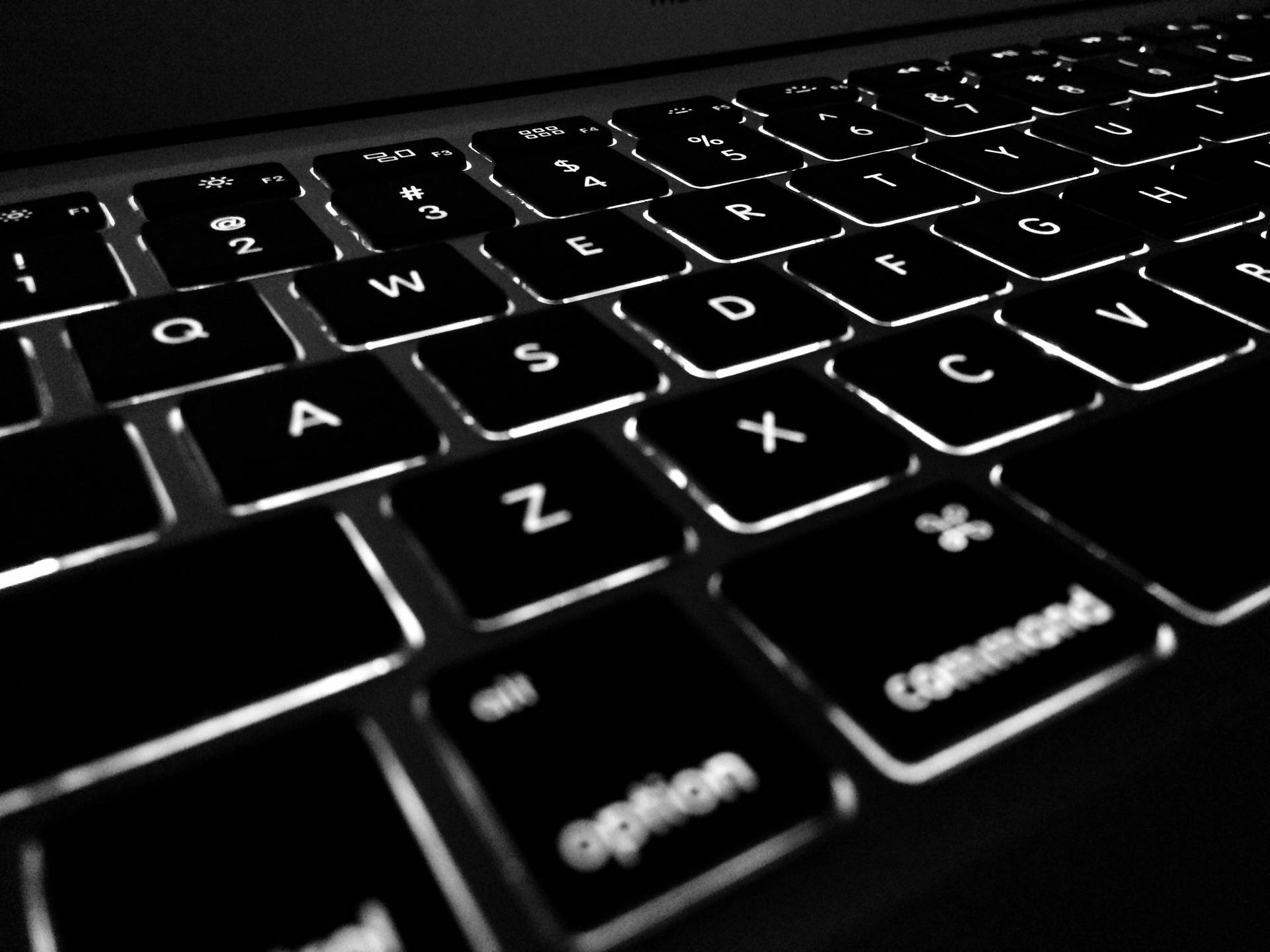 Black Apple Macbook Computer Keyboard Background