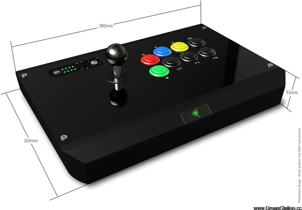 Black Arcade Joystick Controller PNG