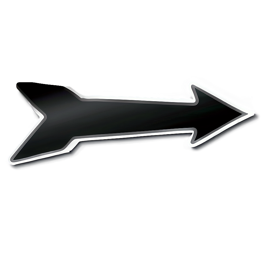 Black Arrow Sticker Design Png Jkk47 PNG