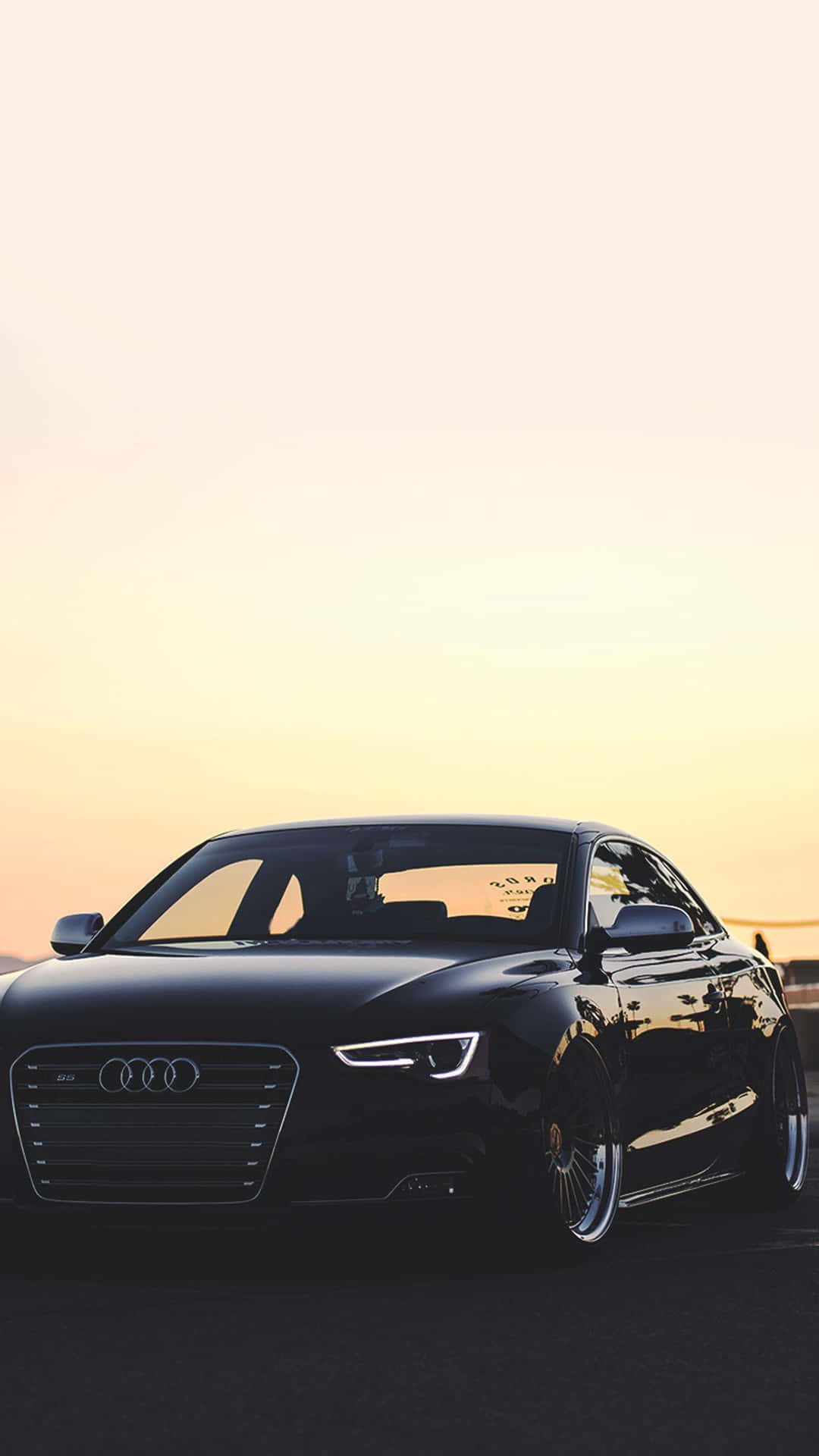 Black Audi Car Dusk Silhouette.jpg Wallpaper
