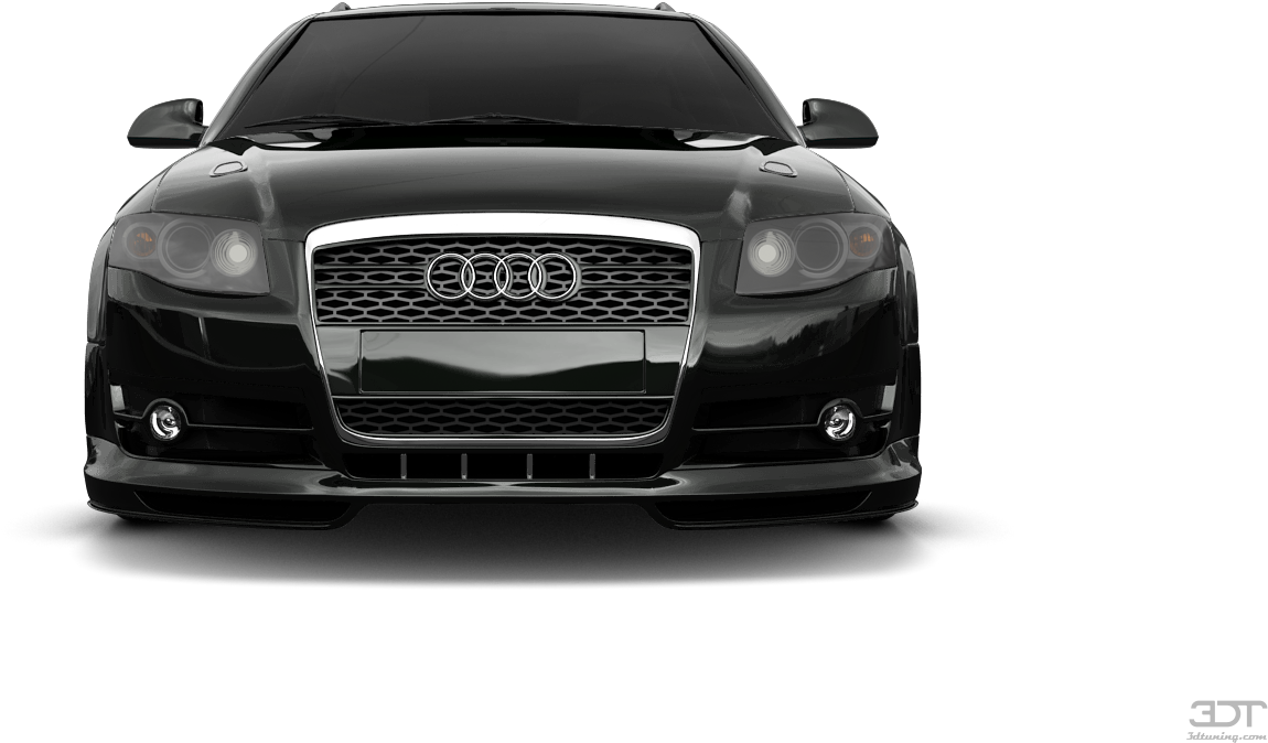 Black Audi Front View PNG