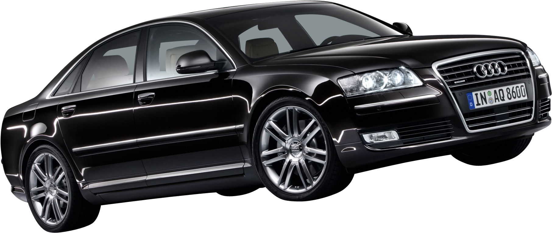 Black Audi Luxury Sedan PNG