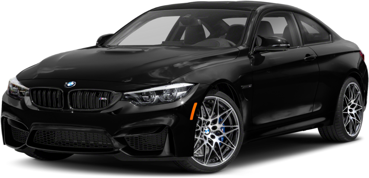 Black B M W M4 Coupe Side View PNG