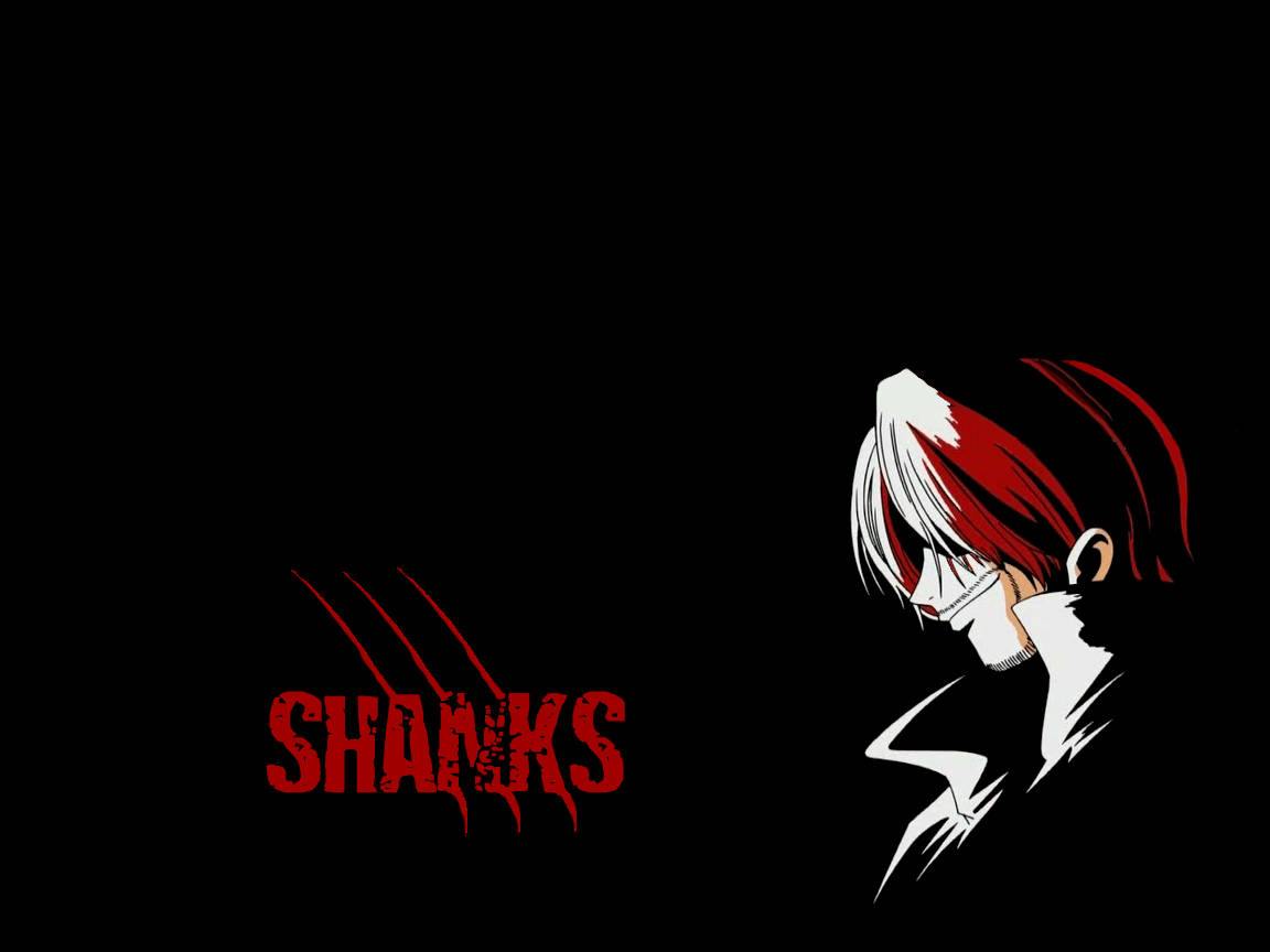 Black Backdrop With Red Slashes Shanks One Piece Wallpaper