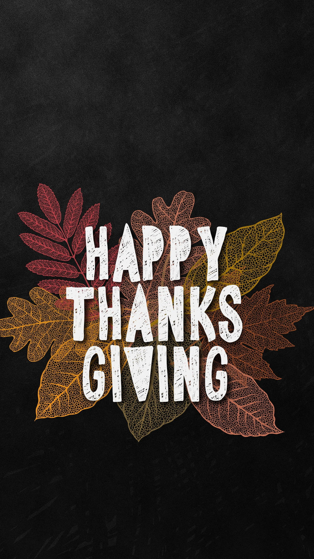 Black Background Thanksgiving Greeting Iphone Wallpaper
