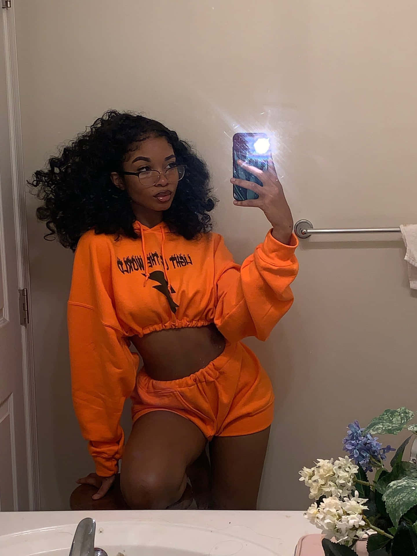 orange baddie outfit Outfit