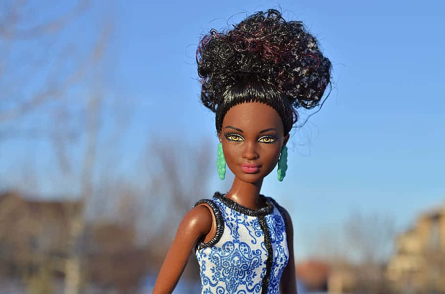 Black Barbie Doll Outdoor Portrait Wallpaper