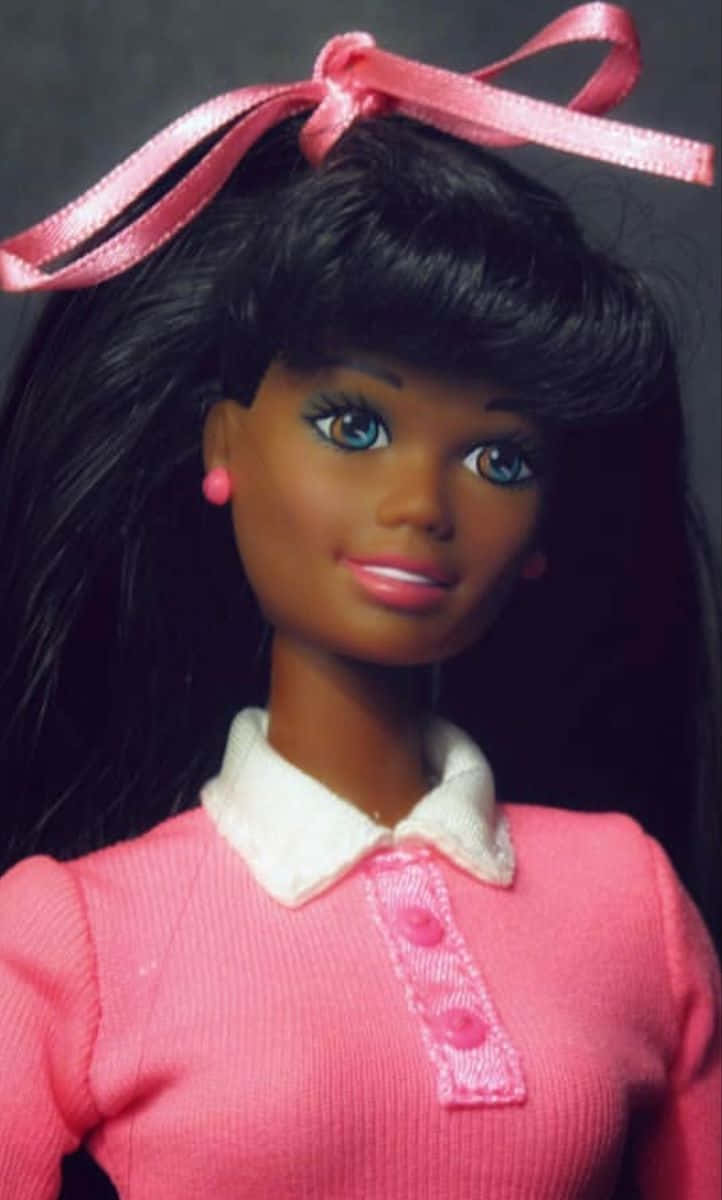 Black Barbie Doll Portrait Wallpaper