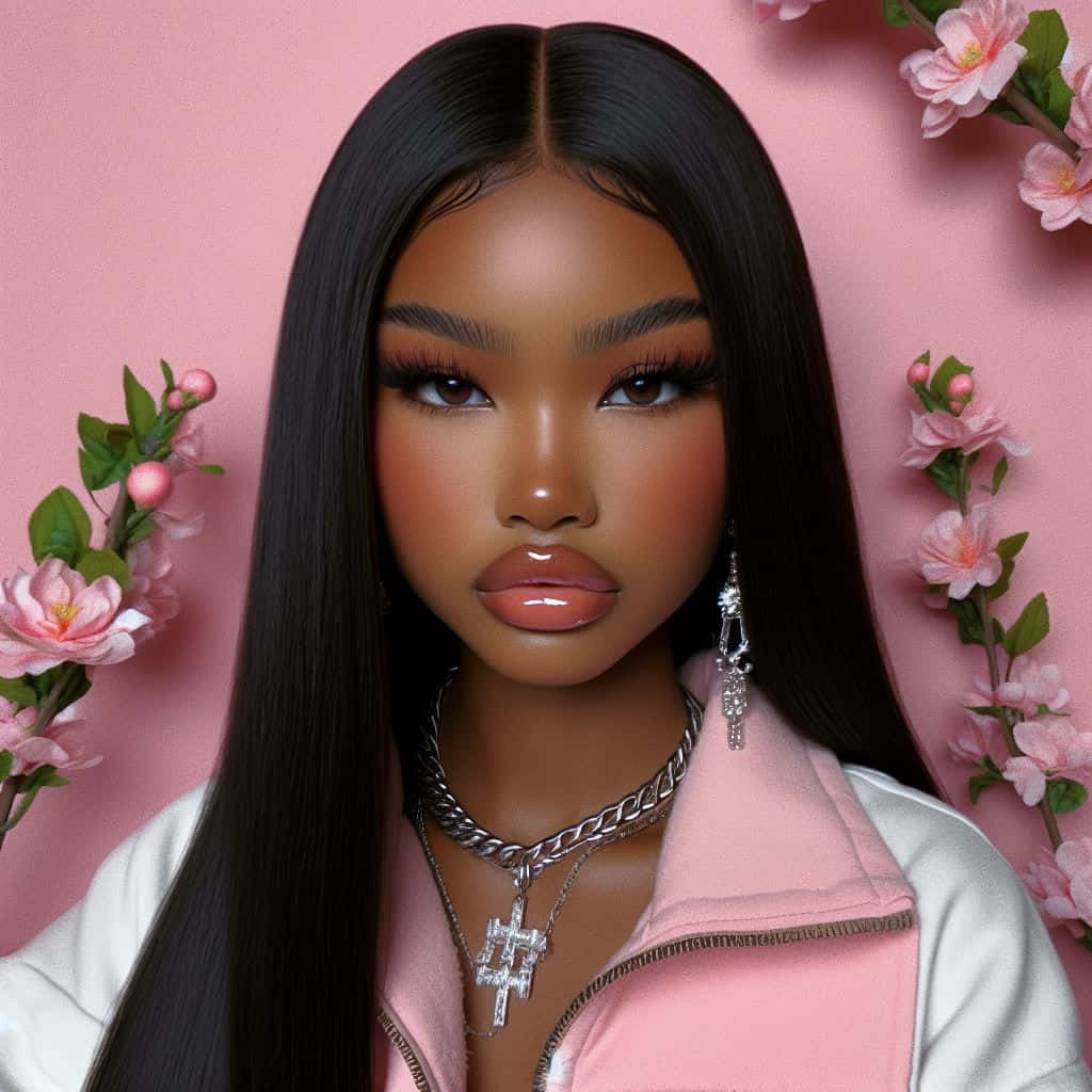 Black Barbie Inspired Portrait Wallpaper
