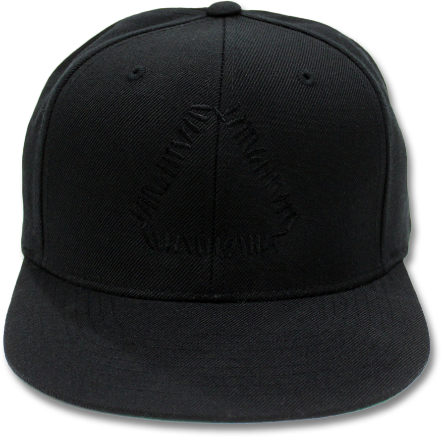 Black Baseball Cap Embroidered Logo PNG