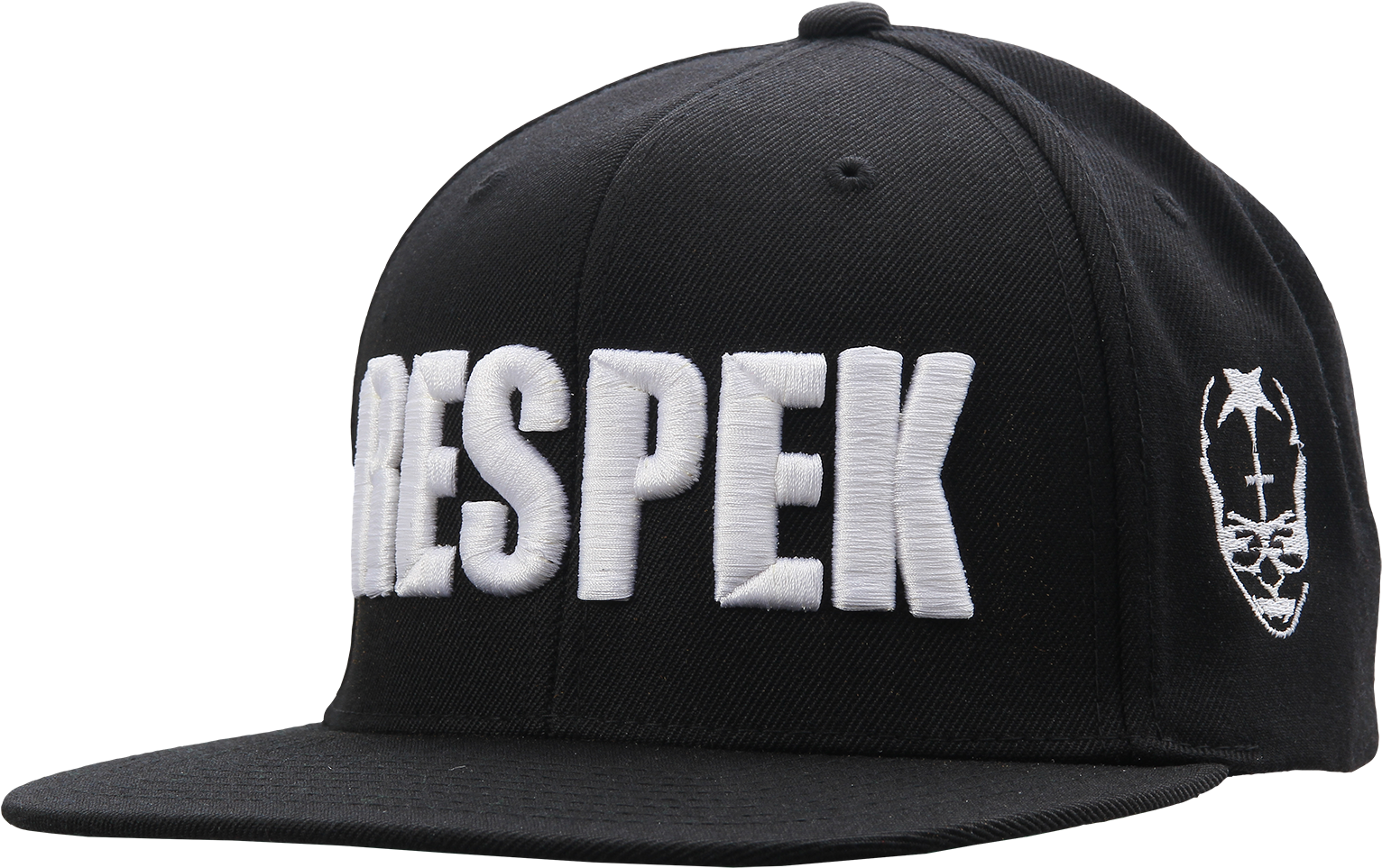 Black Baseball Cap Respek Embroidery PNG