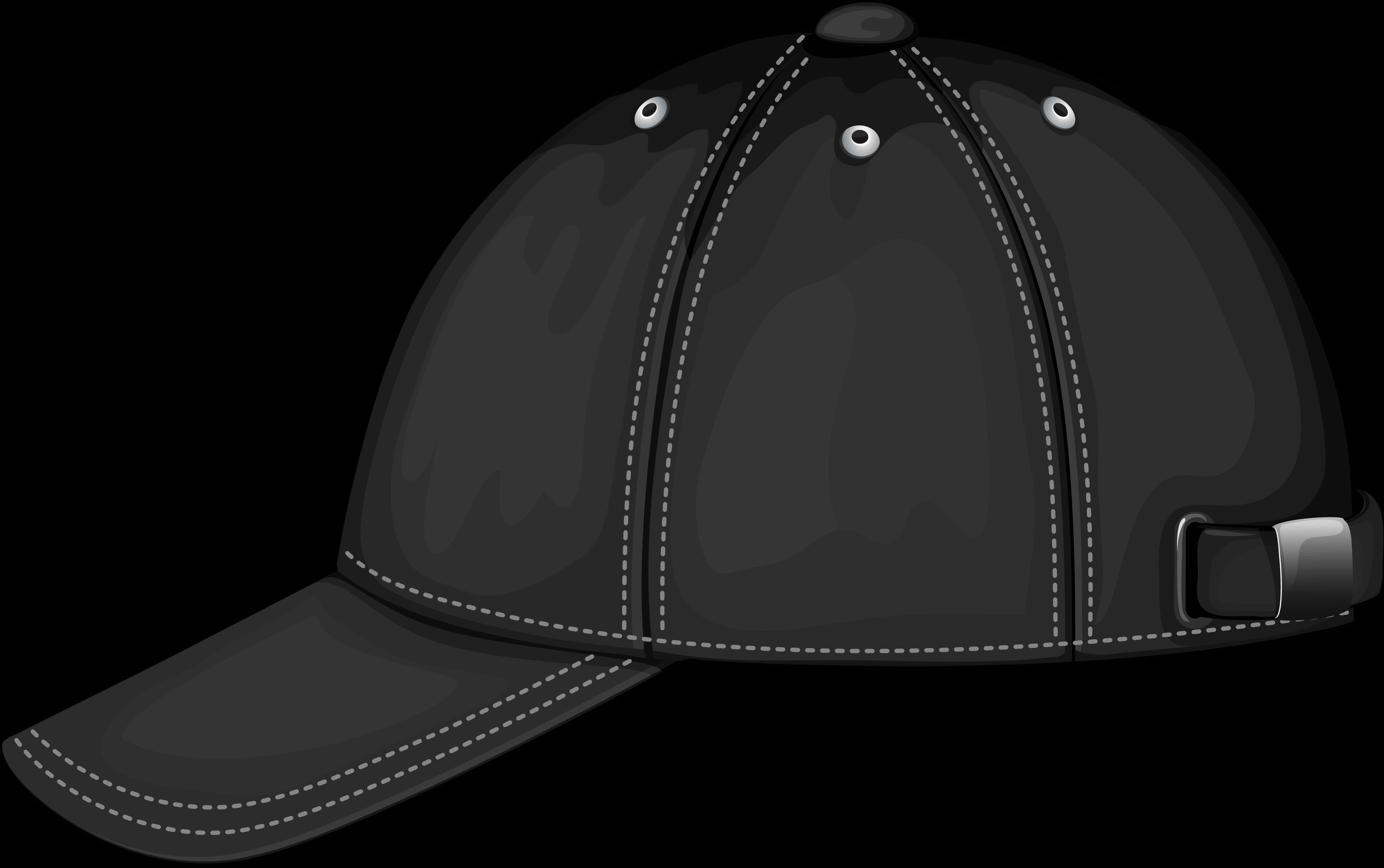 Black Baseball Cap Vector PNG