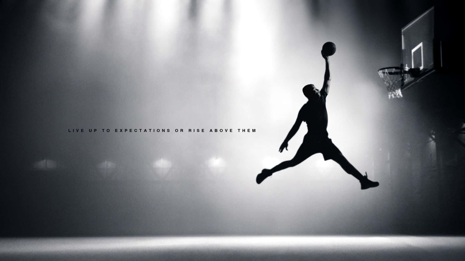 Download Black Basketball Jordan Dunking Wallpaper Wallpapers