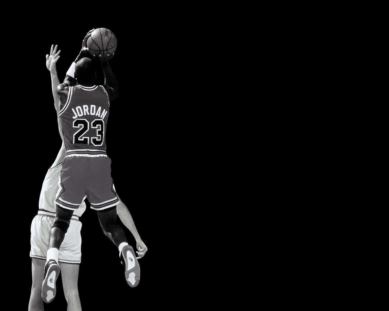 Michael Jordan Sort Basketball Tapet Wallpaper