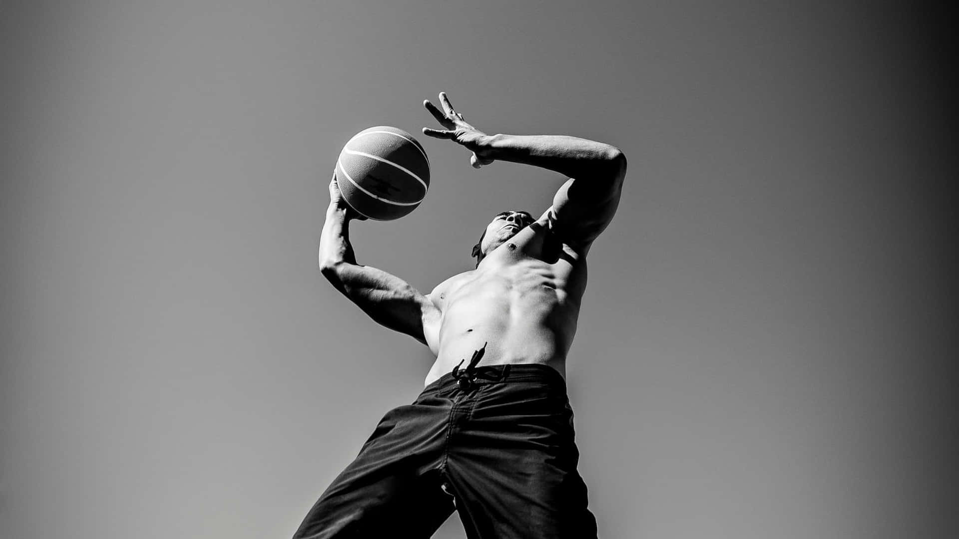 Aesthetics Of A Black Basketball Player Wallpaper