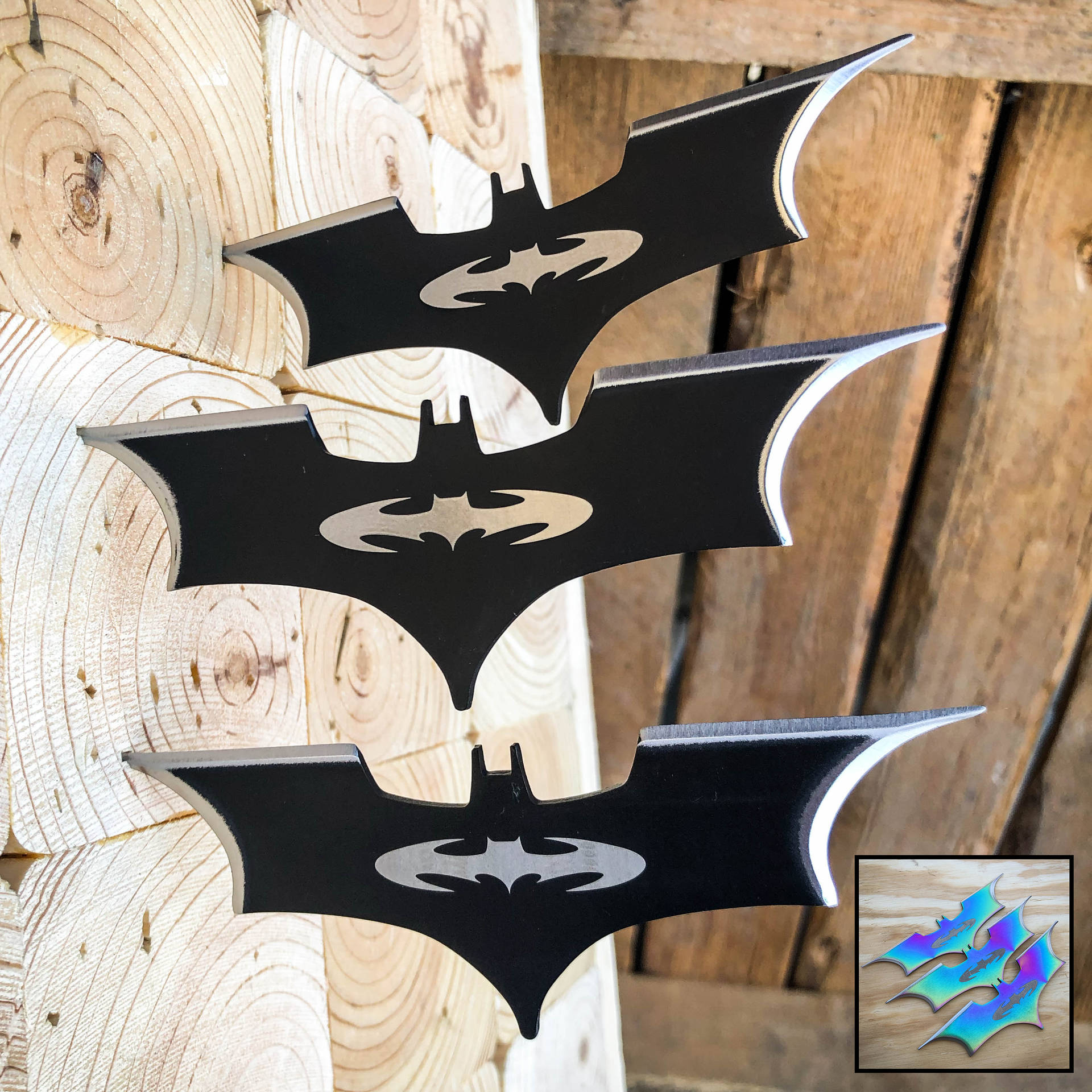 Black Bat-Shaped Boomerang Wallpaper