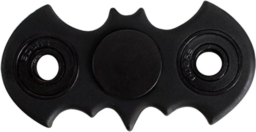 Black Bat Spinner Toy PNG