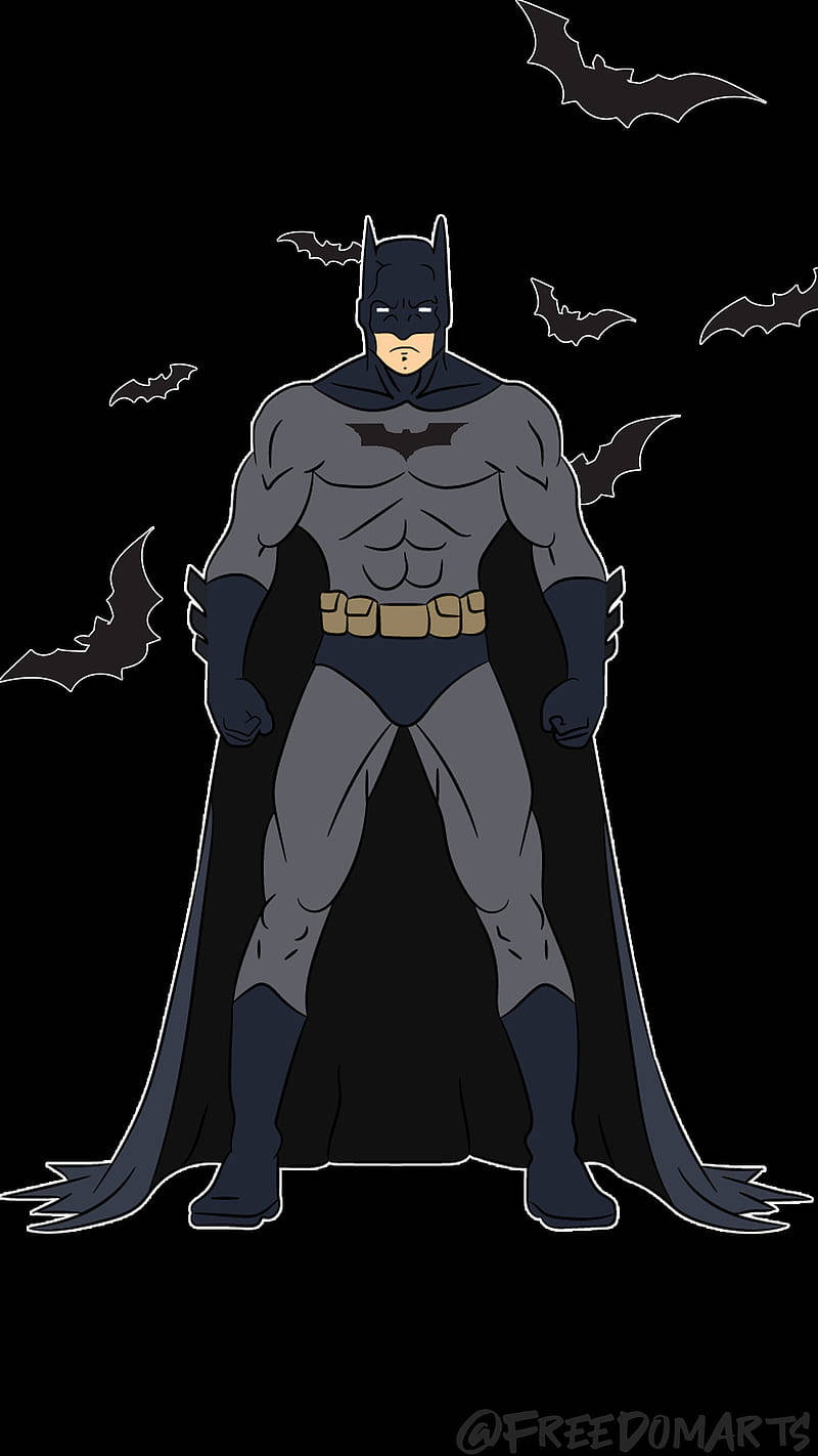 Black Batman Art iPhone Wallpaper