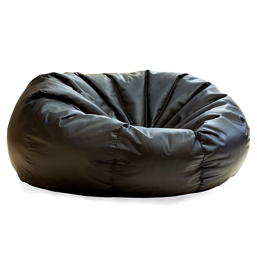 Black Bean Bag Chair Png 06132024 PNG