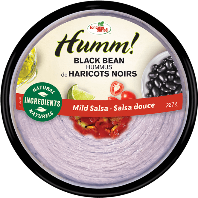 Black Bean Hummus Container PNG