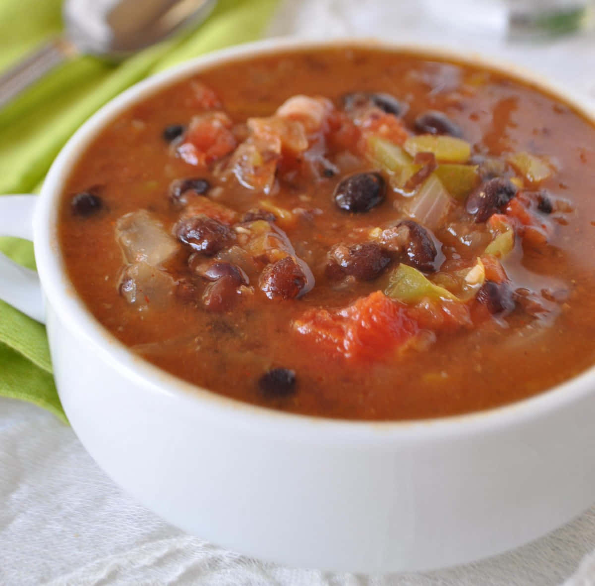 Warm and delicious black bean soup to tantalize your taste buds!" Wallpaper
