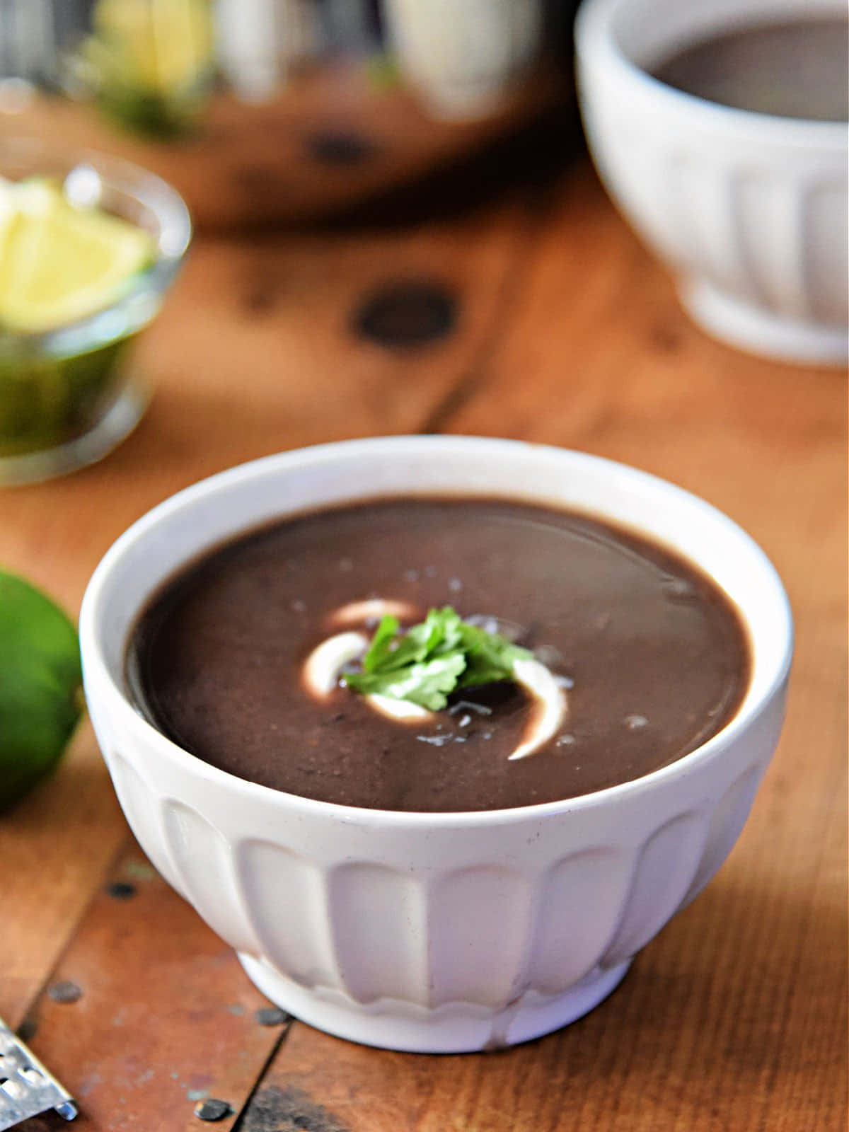 this hearty Black Bean Soup is a pantry staple meal Wallpaper