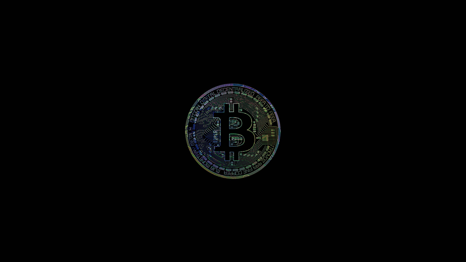Black Bitcoin Digital Art Background