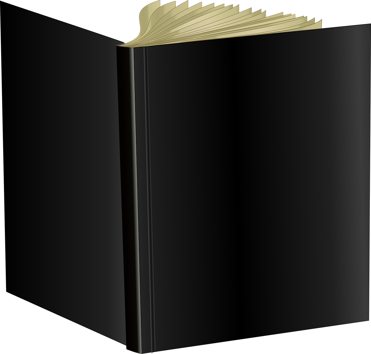 Black Blank Book Cover PNG
