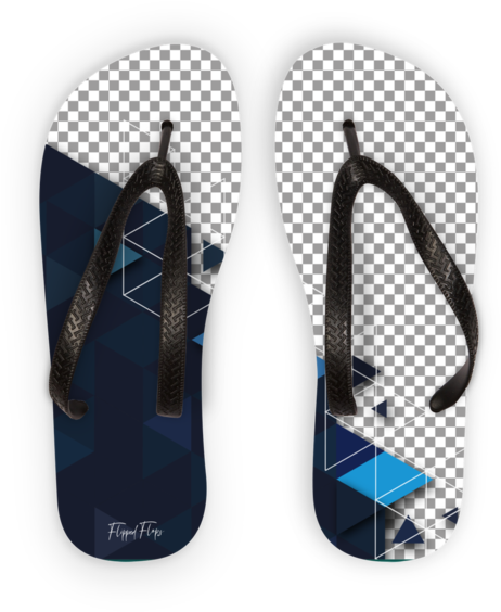 Black Blue Flip Flops PNG
